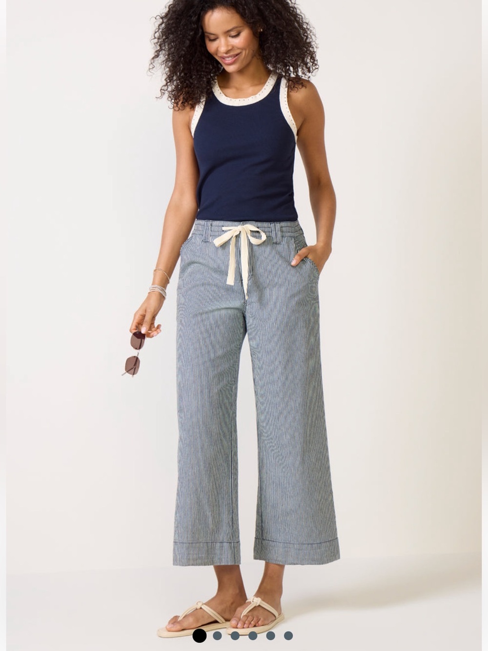Sanctuary Striped cotton pant